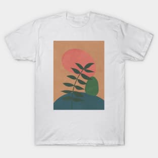 Colorful Scandi - Botanical Leaves 2 T-Shirt